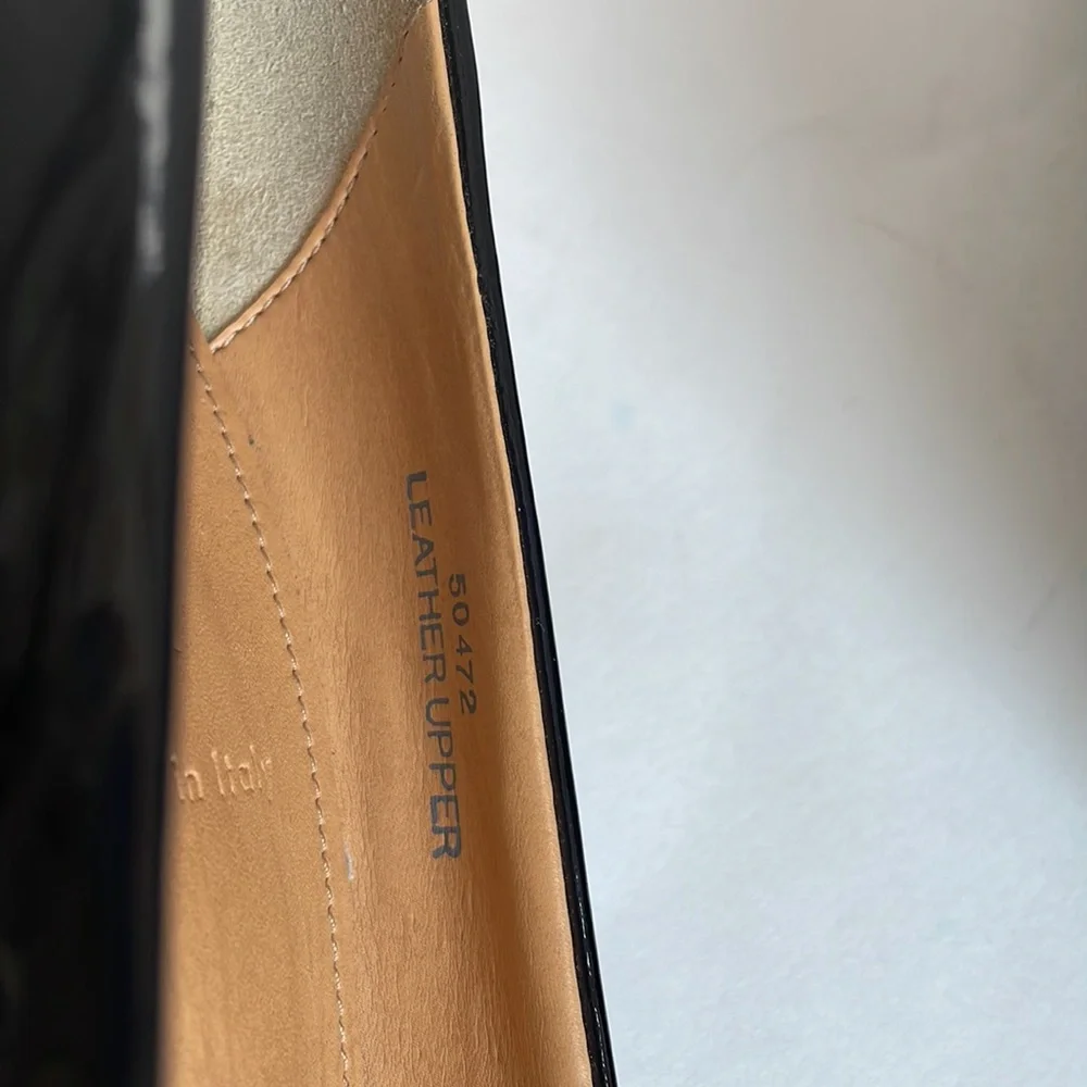 J. Crew shoes 7 Martina patent black wedges made in Italy
